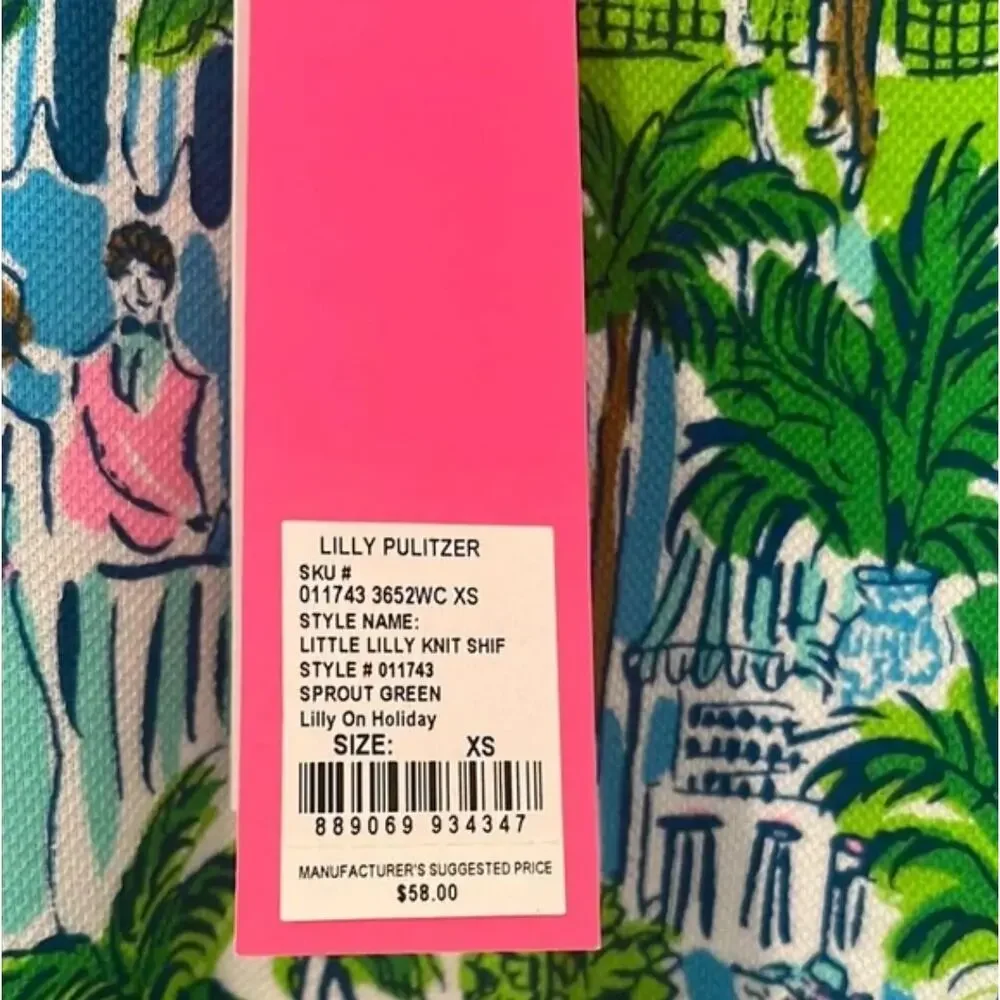 Lilly Pulitzer Green and Blue Kids Dress XS New